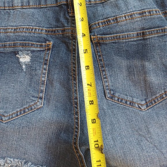 Blue Spice Size 9 Denim Overall Shorts - Picture 10 of 12